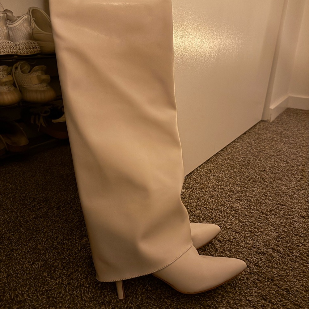 Knee high fold over boots